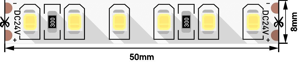 Светодиодная лента SWG 9,6W/m 120Led/m 2835SMD холодный белый 5M SWG2120-24-9.6-W-М 010108