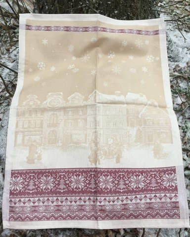 Жаккардовое полотенце с новогодним рисунком 50 х 70