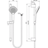 Душевой гарнитур 60,3 см 3 режима Ideal Standard IdealRain EvoJET B1762AA