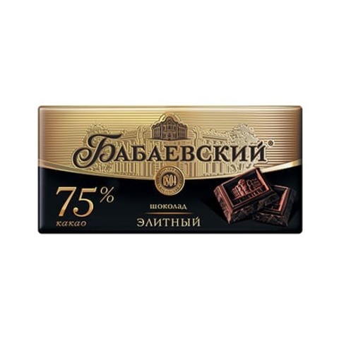 Шоколад Бабаевский элитный 75% какао, 100 гр.