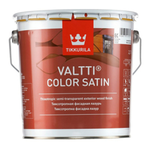 Tikkurila Valtti Color Satin/Тиккурила Валти Колор Сатин лессирующий антисептик для дерева