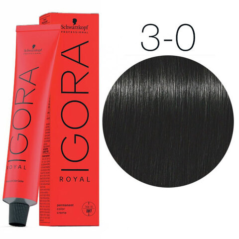 Schwarzkopf Igora Royal New 3-0 (Темный коричневый натуральный) - Краска для волос