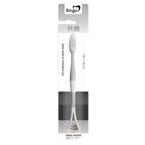 Зубная щетка 2в1 жесткая со скребком RINGO Between Brush Hard, 1 шт