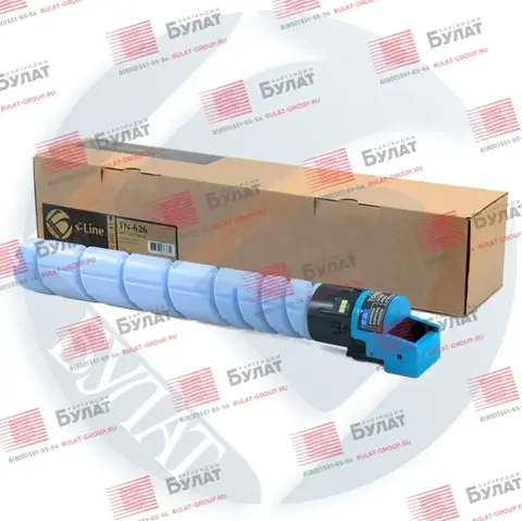 Тонер-картридж БУЛАТ s-Line TN626 для Konica Minolta bizhub C450i (Голубой, 28000 стр.)