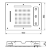 Almar E044190.MB Встраиваемый верхний душ 48х63 см, 3 типа струи, хромотерапия, цвет черный матовый