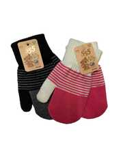 Варежки. Детские. Материал верха: Текстильные. Подклад: Трикотаж-шерсть.24 шт в упаковке, разные цвета.