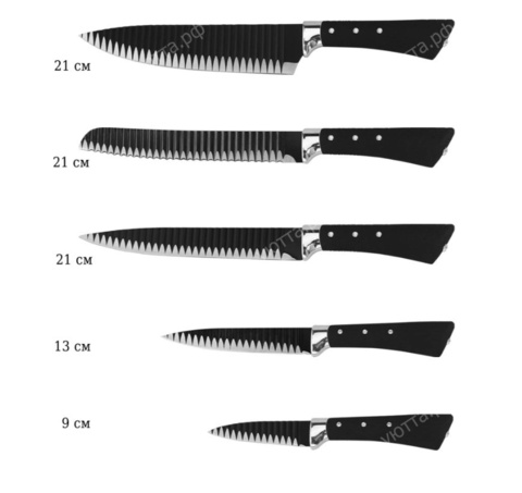 Набор ножей Lenardi на подставке 6 предметов - купить