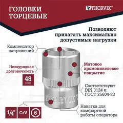 Thorvik TS038 Набор инструмента 1/4