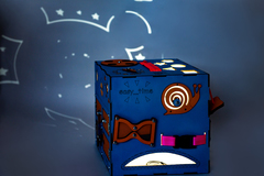 Easy Time Развивающий БизиКуб-ночник со светом (синий) (ks02)