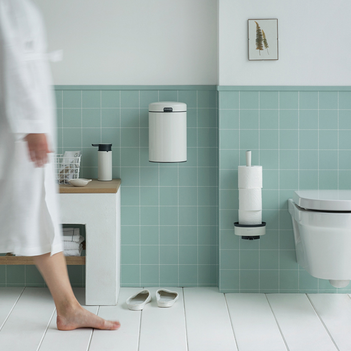 Мусорный бак newIcon настенный (3л), Белый, арт. 115523 - фото 4