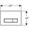 Geberit Sigma40 115.600.KQ.1 Клавиша смыва для унитаза