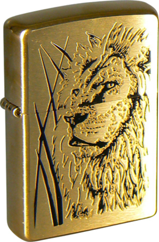 Зажигалка ZIPPO Proud Lion Brushed Brass золотисто мат (204B Proud Lion)