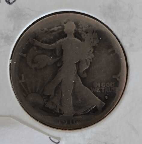 50 cents 1916 г S