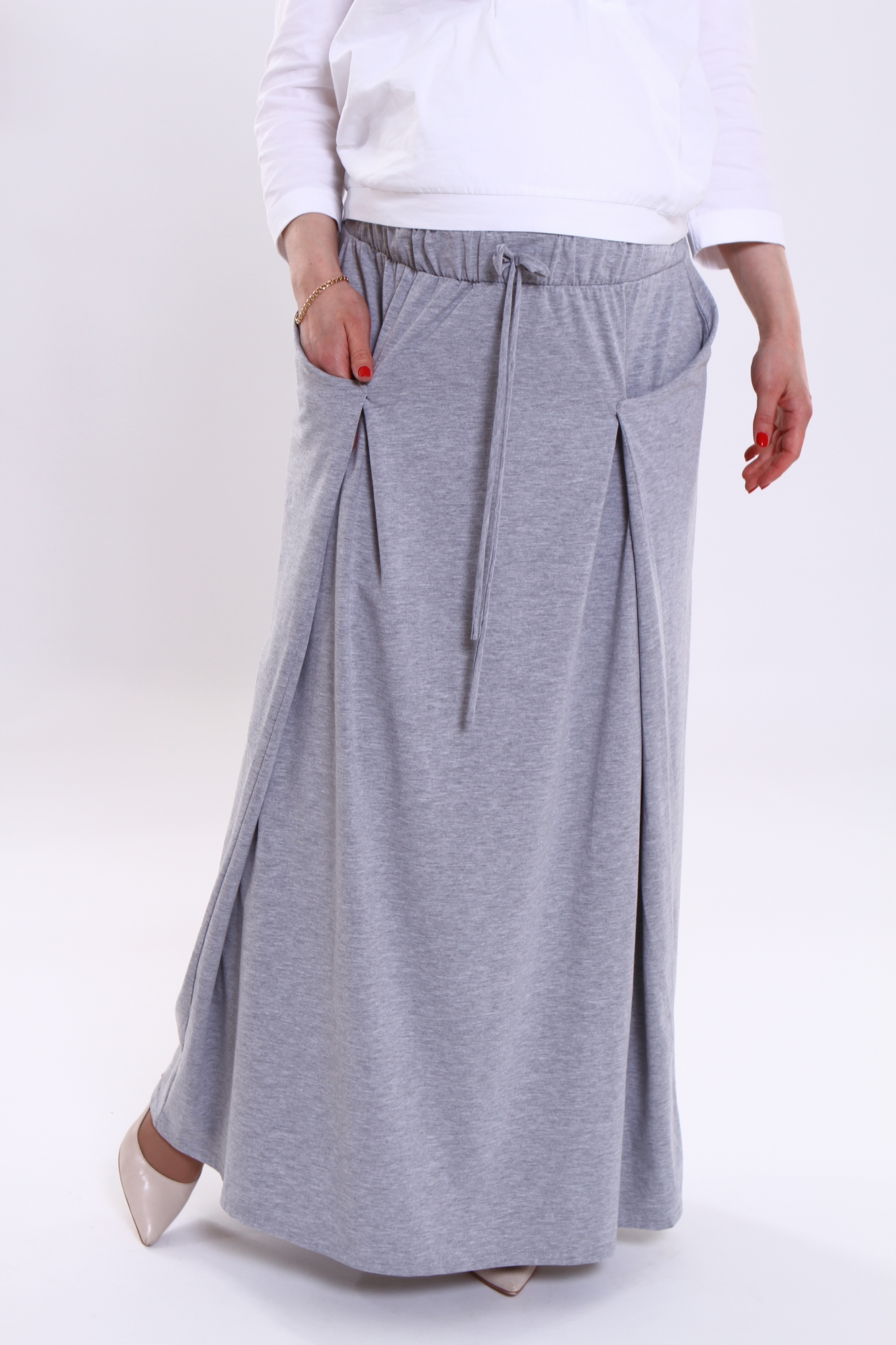 под юбкой у мамки Юбка для беременных 06718 серый | Магазин для беременных и кормящих мам  skoromama.ru