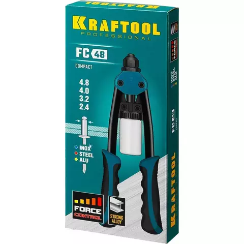 KRAFTOOL MaxKraft-48 2.4-4.8 мм, 290 мм, компактный двуручный заклепочник (31161_z01)