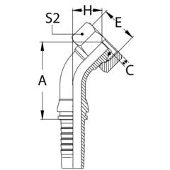 Фитинг DN 20 DKO-S (Г) 36x2 25 (45) размер под ключ 46 POWERMASTER