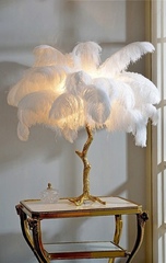 лампа настольная The Feather Table Lamp Silver