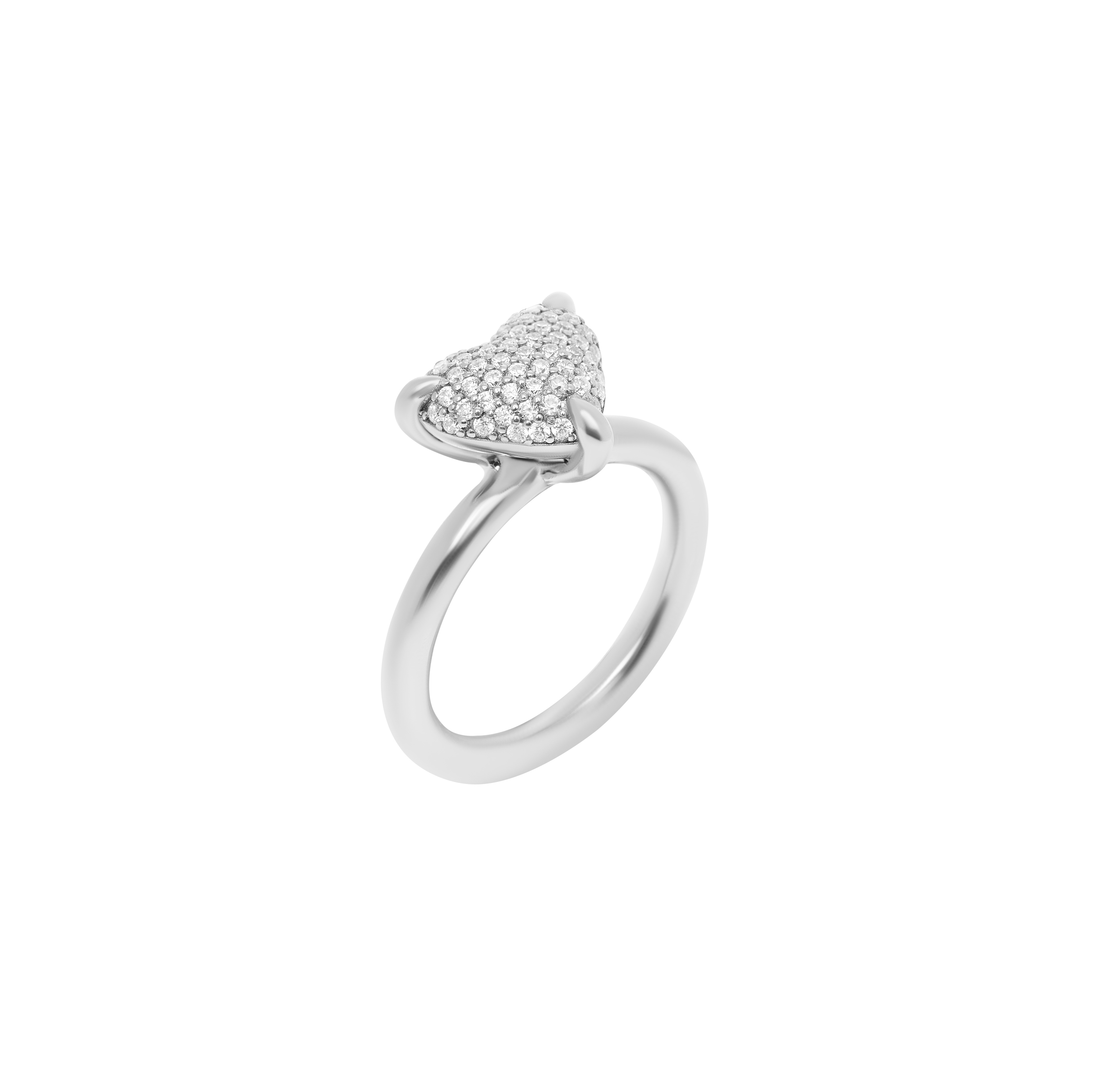 VIVA LA VIKA Кольцо Big Spangled Heart Ring – Silver