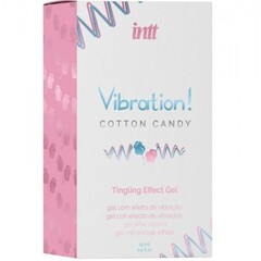 Возбуждающий гель с эффектом вибрации Vibration! Cotton candy (15 мл.) от INTT