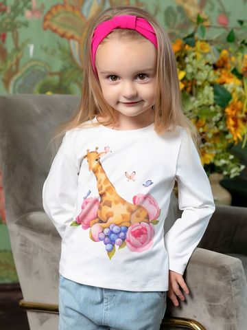 Лонгслив "Жираф в цветах"