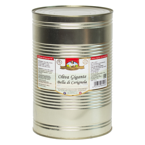 BC Зеленые оливки в рассоле Bella Contadina ж/б 4250 г