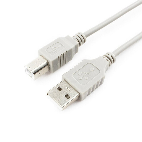 Кабель USB A 2.0 - USB B, М/М, 1.8 м, Gembird, сер, CC-USB2-AMBM-6