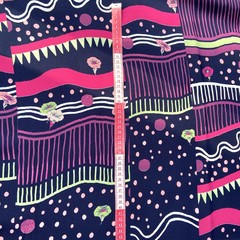 Ткань кади  абстрактный принт в сливовом цвете 3343