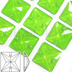 Неоновые пришивные стразы Neon Green, Square купить оптом