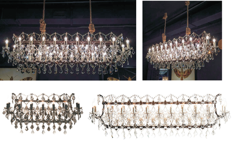 Люстра 19th c. Rococo Iron & Clear Crystal 133см.
