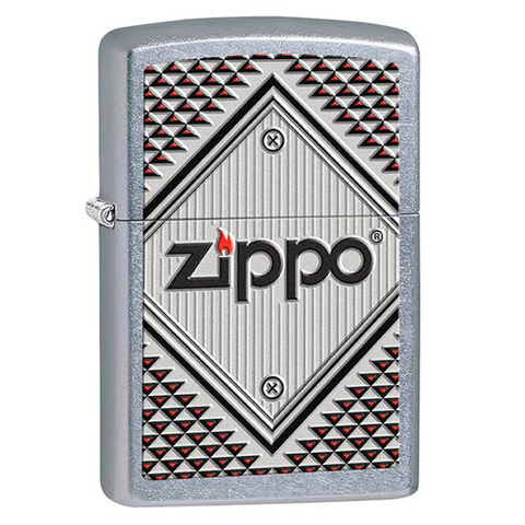 Зажигалка ZIPPO Red&chrome Street Chrome латунь/никель-хром (28465)