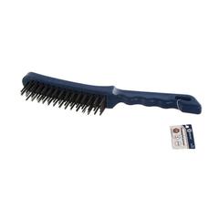Кордщетка ручная КОБАЛЬТ 4-рядная стальная 280 мм, пластмассовая ручка (248-658)