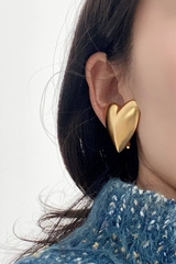 27346 - Серьги клипсы СЕРДЦА из латуни YSL
