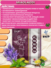 Пластырь при болях в пояснице MiaoLaoDi, китайский обезболивающий магнитный патч с пчелиным ядом для спины, упаковка 6 шт, (бордовый)