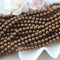 Майорка шоколадная 8 мм, 1 нить, МА088