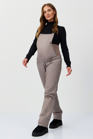 Утепленный комбинезон для беременных 16405 капучино
