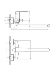 Смеситель для ванны Haiba HB22191 хром