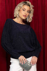 Блуза праздничная Гостья из будущего (синяя) Б14515-19М LT Collection