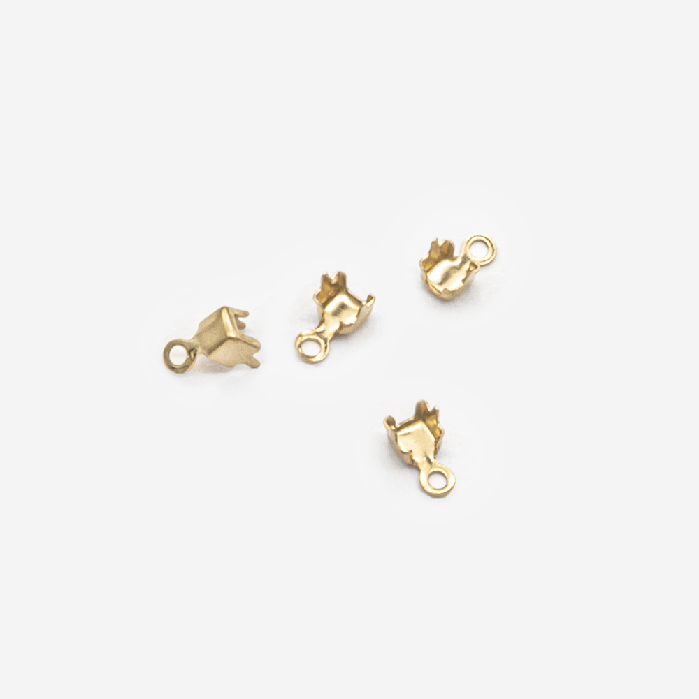 Концевик для стразовых цепей 2-2,5мм, позолота