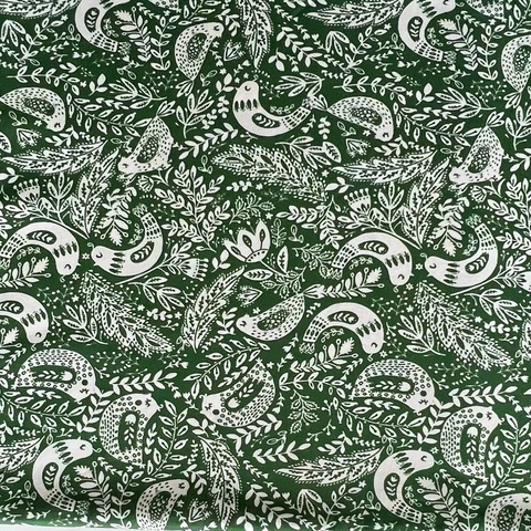 ЭТНО ПТИЧКИ, ЗЕЛЕНЫЙ - 100% хлопок
