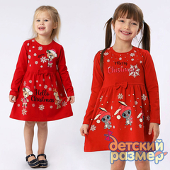 Платье с новогодним принтом