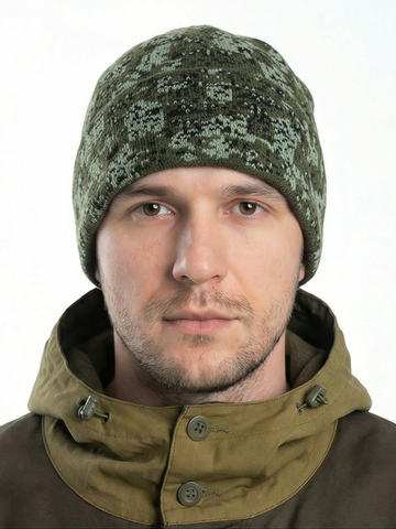 Шапка трикотажная с флисовой подкладкой (цифра)