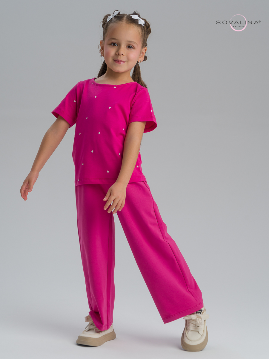 Костюм Лето сердечки барби-фуксия