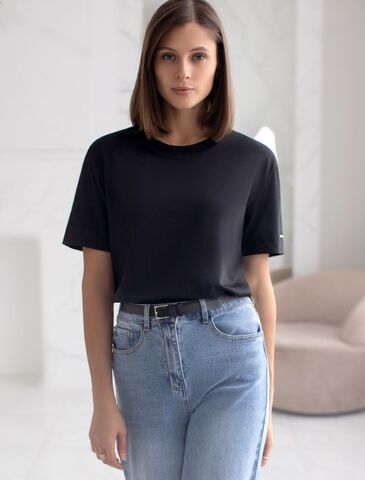 Свободная футболка из премиального хлопка с эластаном  D49.144 (133337)