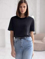 Свободная футболка из премиального хлопка с эластаном  D49.144 (133337)