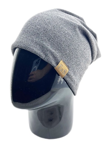 Картинка шапка-бини Skully Wear YZM-760-F grey - 5