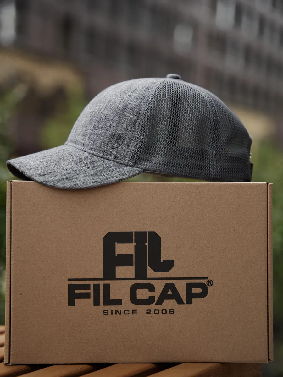 Бейсболка с сеткой летняя серая