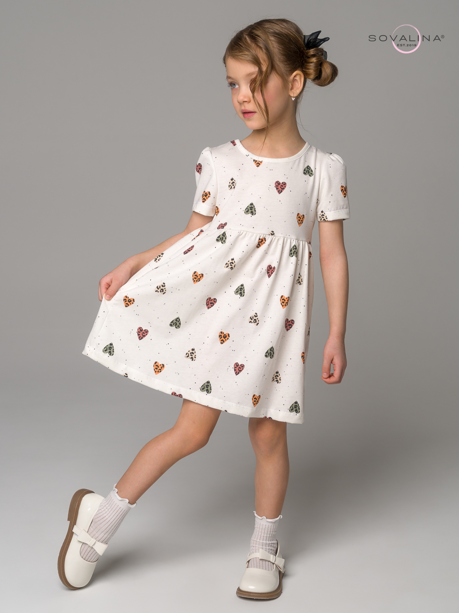 Платье Аленка к/р SG лео крапинка