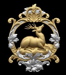 Силиконовый молд № 371 Олень