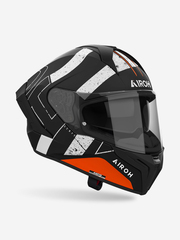 Мотошлем Airoh Matryx Scope, чёрный/белый/оранжевый матовый