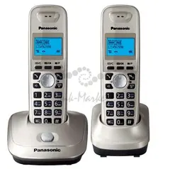 Радио-телефон Dect Panasonic KX-TG2512RUN платиновый (2 трубки) АОН — фото 3
